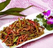 Sour Pickled Beans with Pork Shreds Rice Bowl