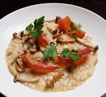 Fresh Chanterelle Risotto with Parmesan