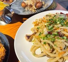 Seafood Stir-Fried Udon Noodles