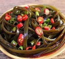 Cold-mixed kelp strands