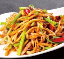 Shredded Pork with King Oyster Mushroom