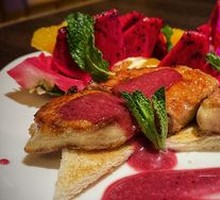 Foie Gras with Blueberry Sauce