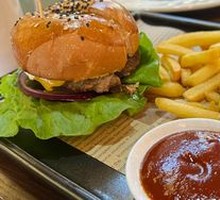Waya Beef Burger with Fries