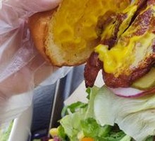 Grilled Cheese Chicken Leg Burger