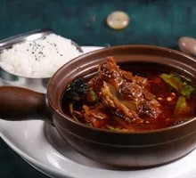 Spicy Sauce Pork Rib Rice