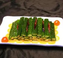 Crisp Sour Spicy Cucumber Strips