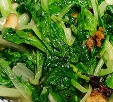 Fried Pork Crumbs with Bok Choy