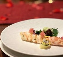 Freshly Caught Tiger Prawn with Caviar and Sea Urchin