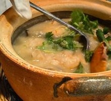 Stuffed Crab and Fresh Shrimp Pot Rice Porridge