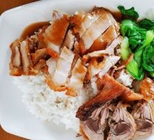 Roast Duck with Crispy Pork Belly