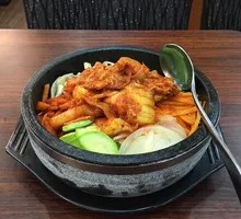 Spicy Kimchi and Pork Belly Stone Pot Rice