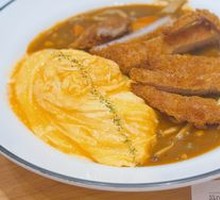 Fried Pork Cutlet Curry Omelette Rice