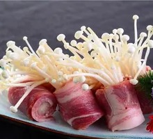 Bacon-wrapped enoki mushrooms