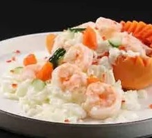 Braised Lotus Seed with Shrimp