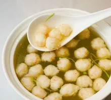 Zucchini Shrimp Ball Soup