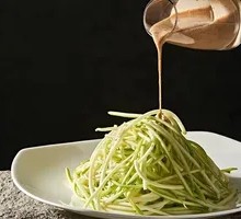 Peanut Sauce Tossed Cucumber Strips