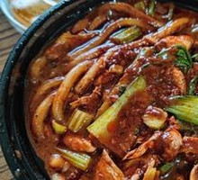 Chicken and Celery Fried Rice Noodles