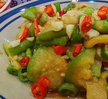 Pan-fried Eggplant with Green Pepper