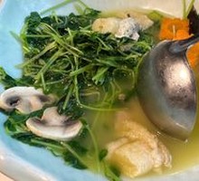 Fava Bean Soup with Pea Shoots