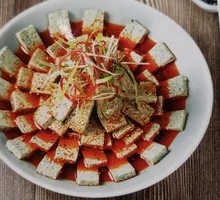 Spicy Sour Homemade Black Tofu