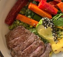 Pan-Fried Beef Nutty Rice Energy Salad