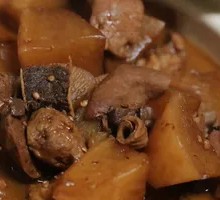 Braised Radish with Beef Offal