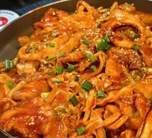 Squid Stir-Fried with Pork Belly