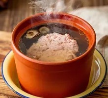 Shiitake Pork Patty Clay Pot Soup