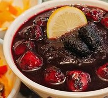 Black Glutinous Rice Balls in Ice Soup