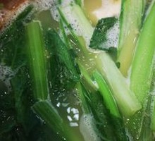 Golden Broth Tofu with Baby Greens