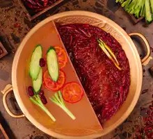 Red and White鸳鸯 Pot