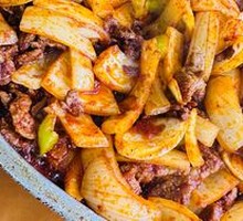 Grilled Steak on Stone Plate