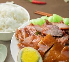 Roast Goose with Barbecue Pork Rice