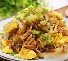 Egg and Green Bean Stew Pancake