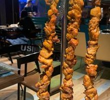 Grilled Pork with Large Skewers