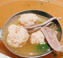 Fresh Meatball and Pig Liver Soup