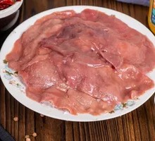Sliced Pork Kidney with Big Knife