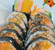 Egg Yolk and Pork Floss Seaweed Rice Roll