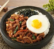 Black Pepper Beef Steak Stone Plate Rice