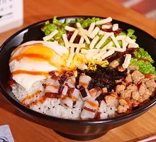 Cheesy Squid Rice Bowl
