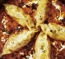Spicy Kimchi Cream Pan-Fried Dumplings