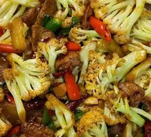 Pork Belly Stir-Fried with Cauliflower