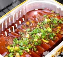 Sichuan-style Spicy Lamb Blood with Aluminum Foil