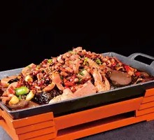 Spicy Blood Duck with Grilled Fish