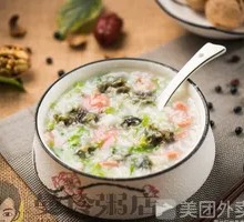 Century Egg and Sausage Rice Porridge