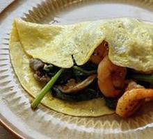 Samba Sauce Pan-Seared Shrimp Frittata