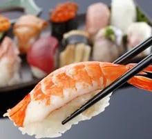 Grilled Fresh Shrimp Sushi