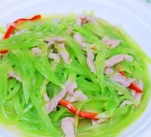 Sliced Bamboo Shoots with Pork in Rice