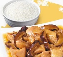 Mushroom Chicken Leg Rice