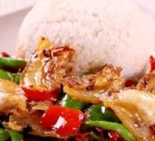 Stir-fried Pork Head Meat Rice Bowl